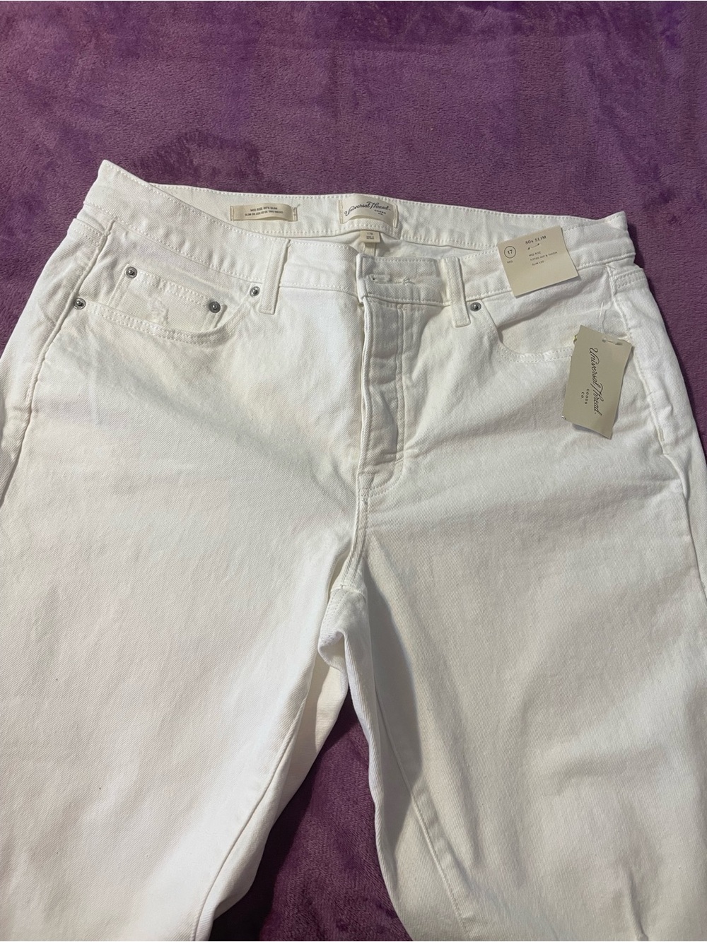 Universal Thread Cream High-Rise Slim Jeans